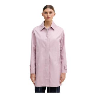 Benetton Midi Duster Jas met Kraag - Dames - Mantel - Roze - L - Katoen - Jassen