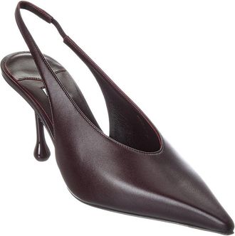 Jimmy Choo London Isa 80 Leather Slingback Pump