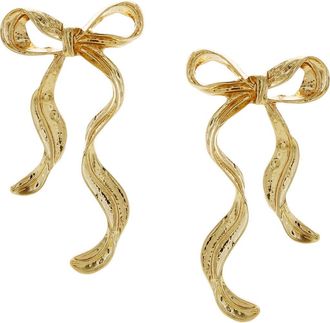 Olivia Welles Wavy Bow Earrings in Gold at Nordstrom Rack