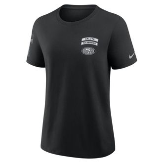 Nike San Francisco 49ers Salute to Service Nike Womens NFL T-Shirt in Black | 01K900AA2T-8HF