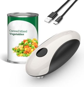 OEM Abrelatas El&eacute;ctrico, Abrelatas Recargable Para Personas Con Artritis, Borde Liso, Apto Para Alimentos, Abrelatas De Corte Lateral, Abrelatas Autom&aacute;tic