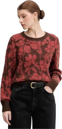 Benetton Ronde hals gebreid - Dames - Truien - Veelkleurig - Maat: M Mohair