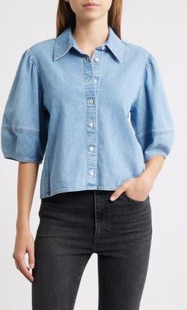 Frame Denim The Lantern Chambray Button-Up Shirt in Aphrodite at Nordstrom Rack, Size Medium