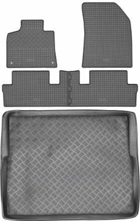 OEM Juego De Alfombrillas De Goma Para Coche Y Alfombrilla Para Maletero Para Citro&euml;n C4 Picasso Minivan (2013-2019)