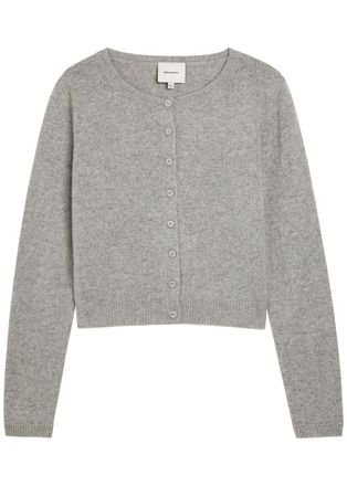 Reformation Clara Cashmere Cardigan - Grey - XL (UK16 / XL)