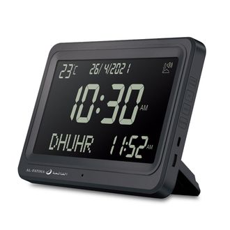 OEM Reloj Mundial Digital Autom&aacute;tico Con 8 Sonidos De Oraciones Musulmanas Para La Decoraci&oacute;n Del Hogar (totalmente Negro)