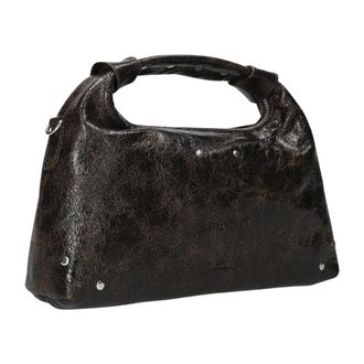 N&uacute;noo Tassen, Dames, Zwart, ONE Size, Leer, Dandy Schoudertas