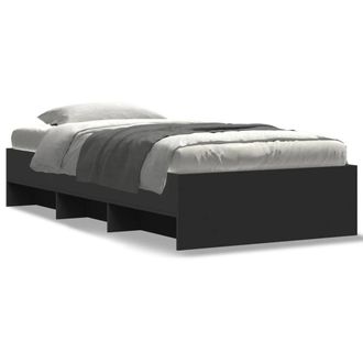 Berkfield Home Bed Frame without Mattress Black 90x200 cm Engineered Wood