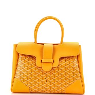 Goyard Saigon Tote Bag Coated Canvas with Leather