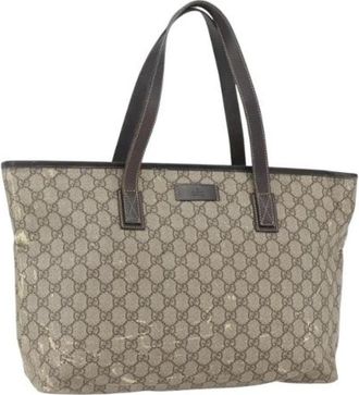 Gucci Pre-owned Canvas Tote Bag - Dames - Vintage Shopper - Beige - ONE Size - Vintage