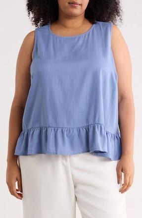 Vince Camuto Sleeveless Peplum Top in Cadet Blue at Nordstrom Rack, Size 3X
