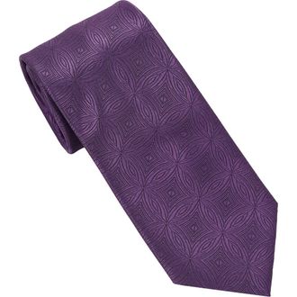 Karl Lagerfeld Sunburst Jacquard Tie in Black/Purple at Nordstrom Rack