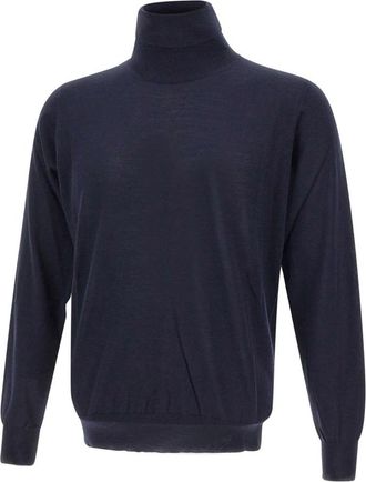 FILIPPO DE LAURENTIIS Turtleneck Trui - Heren - Coltruien - Blauw - 2XL - Wol - Truien & Vesten