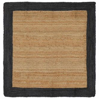 vidaXL Alfombras De &Aacute;rea Gris Oscuro 120 X 120 Cm Yute Vidaxl