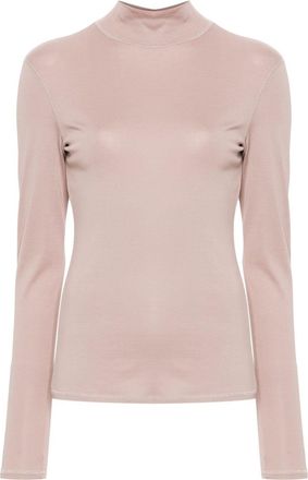 Christophe Lemaire high-neck cotton top - women - Cotton - L - Pink