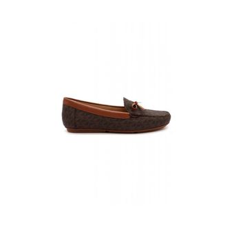 Michael Kors Juliette Logo Loafer - Dames - Loafers - Bruin - 38 EU - Katoen - Schoenen