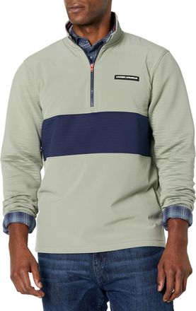 Under Armour Mens Storm Daytona Half Zip, (504) Grove Green/Midnight Navy/White, L