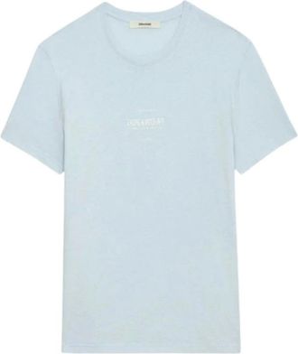 Zadig&Voltaire Tops, Heren, Blauw, M, Linnen, Jetty T-shirt