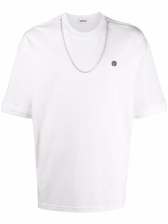 AMBUSH T-shirt con colletto con catena - Bianco
