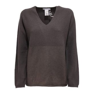 Fabiana Filippi V-neck Knitwear, female, Gray, M, V-neck Knitwear