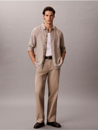 Calvin Klein Jeans Calvin Klein Mens 90s Straight Chino Pants - Brown - 31W x 30L