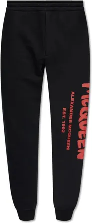 Alexander McQueen Trainingsbroeken - Heren - Sweatpants - Zwart - XL - Katoen - Broeken