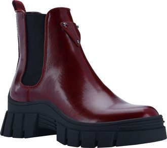 Guess Hestia Chelsea Boot in Cherry Faux Leather at Nordstrom Rack, Size 6.5