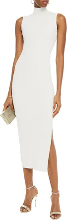 H&eacute;rve L&eacute;ger Ribbed Bandage Turtleneck Midi Dress Size XXS