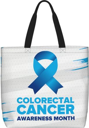 Generic Women Handbag Colorectal Cancer Awareness Month Tote Bag Waterproof Fashion Beach Travel Bags, For Holiday, Wedding, Gym, Christmas, School