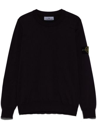 Stone Island Compass-badge sweater - men - Cotton - XXXL - Purple