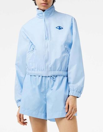 Lacoste Womens Monogram Track Jacket - Blue - Size: 14