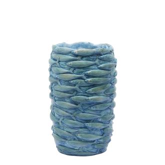 Schubiger M&ouml;bel Vase Fischkarusell Hellblau H: 44 cm