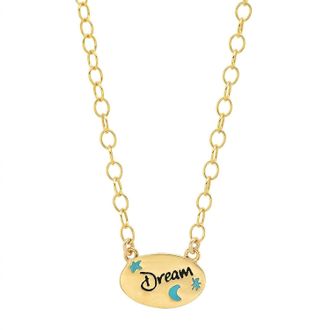 Jessica Elliot Womens Enamel Oval Necklace - Dream In Vermeil