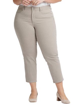 NYDJ Nydj Plus Marilyn Sandbar Stripe Straight Leg Jean