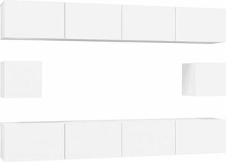 vidaXL Vidaxl - Set de muebles para tv 6 piezas madera contrachapada blanco