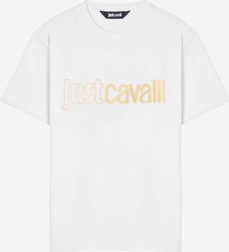 Just Cavalli Baumwoll-T-Shirt mit Logo