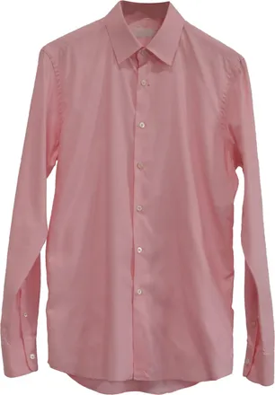 Prada Button Down Shirt in Pink Cotton