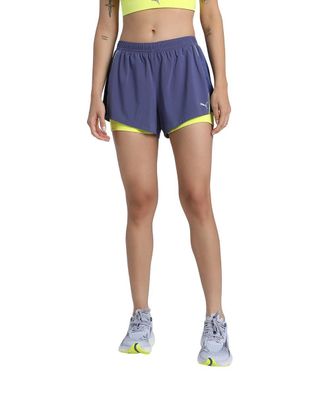 Puma Womens Velocity 3 2-in-1 Running Shorts, Blue Crystal, L