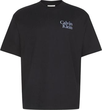 Calvin Klein logo T-shirt - men - Cotton - L - Black