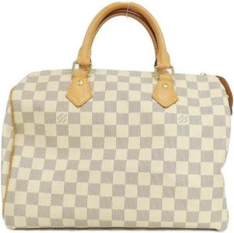 Louis Vuitton Pre-owned Damier Azur Boston Bag - Dames - Vintage Handtas - Beige - ONE Size - Vintage