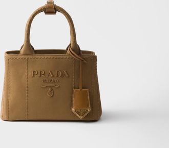 Prada Jardinière mini cotton canvas handbag