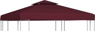 vidaXL Vidaxl - Copertura Superiore per Gazebo a 2 Strati 310g/m&sup2; 3x3m Bordeaux