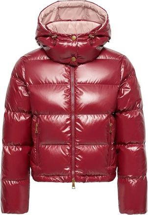 Moncler Red Quilted Hood Jacket
