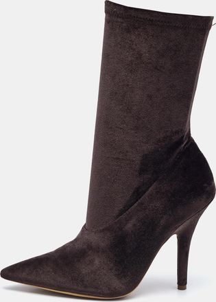 Yeezy by Kanye West Yeezy Brown Velvet Season 5 Mid Calf Boots
