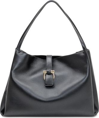 Ferragamo Leren Tote - Dames - Schoudertassen - Zwart - ONE Size - Leer - Tassen
