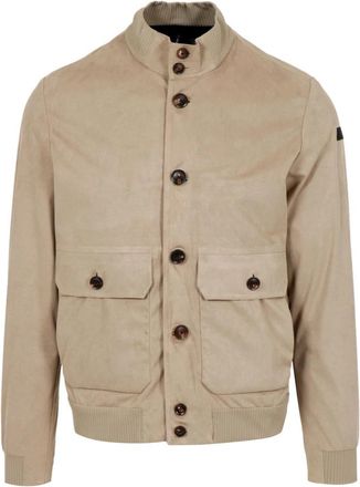 Roberto Ricci Design Bomberjack - Heren - Bomber jackets - Beige - 3XL - Su&egrave;de - Jassen
