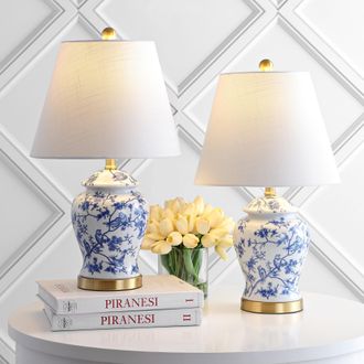 Jonathan Y Designs Penelope 22 Chinoiserie Classic LED Table Lamp
