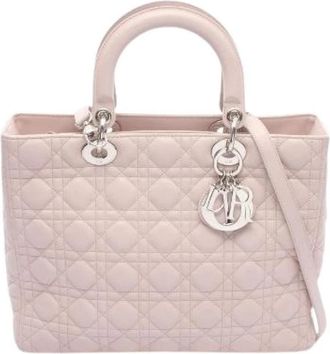 Dior Pre-owned Lady Dior Leren Handtas - Dames - Vintage Handtas - Roze - ONE Size - Leer - Vintage