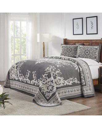 Superior Adalie Vintage Medallion Lightweight Woven Jacquard Oversized Cotton Blend Bedspread Set