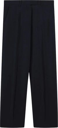 Miu Miu Broeken, Dames, Blauw, S, Wol, Kid Mohair Broek